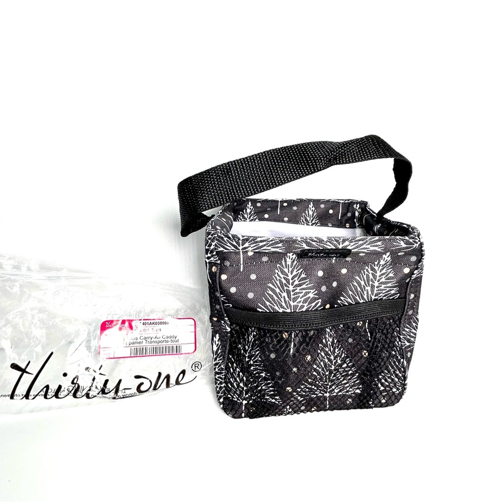 Thirty-One Littles Carry-All Caddy AK03 Twinkle Trees Black White Canvas NEW - Picture 5 of 9